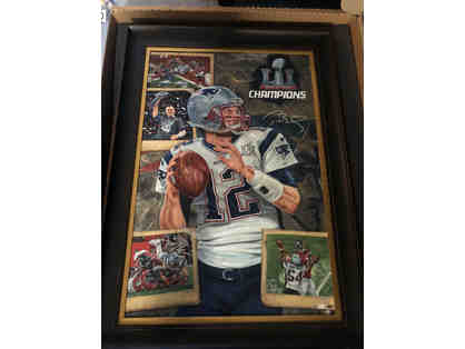 Superbowl 51, Limited Edition Oil Painting by Justyn Farano, "Did That Just Happen?"