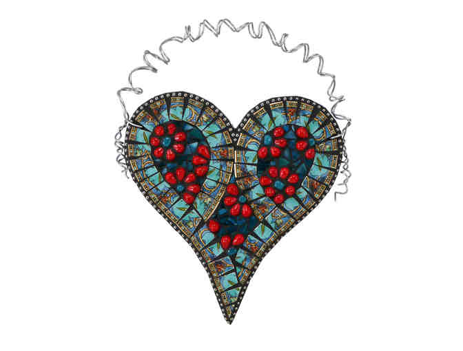 Teal and Red Heart by Chris Emmert