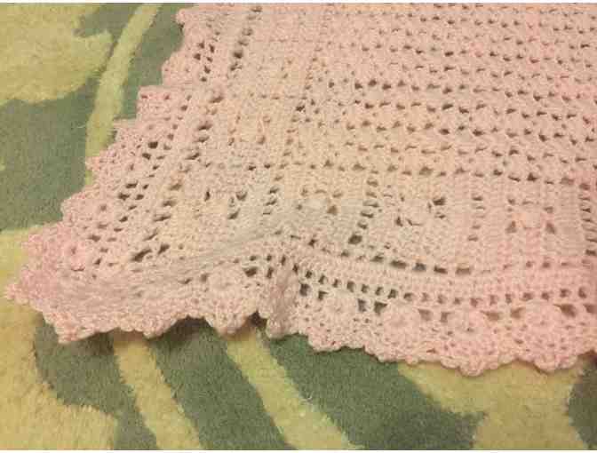 Crocheted Blanket- Small Pink