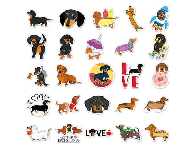 Stickers - 50 Dachshund Stickers - All Different