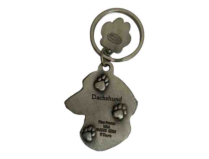 Pewter Dachshund Key Chain - Fine Pewter- Made in USA - 2003