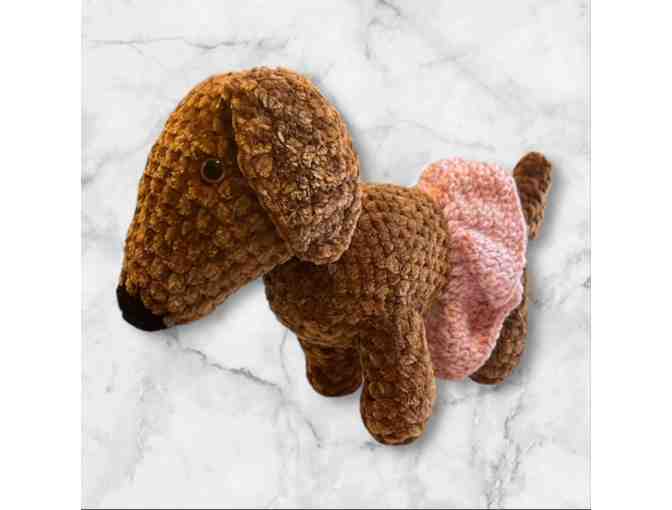 Hand Crocheted Ballerina Dachshund Stuffed Toy