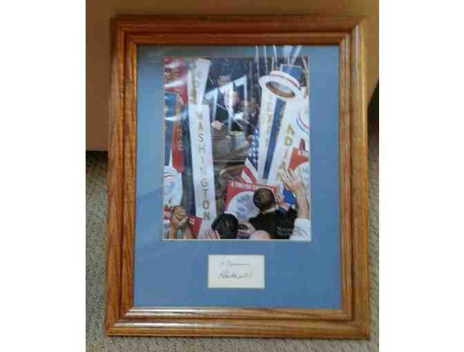 1960 Norman Rockwell JFK Signed Piece
