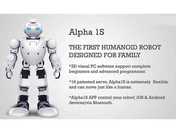 Alpha 1S Flexible Bluetooth-Controlled IOS and Android Compatible Humanoid Robot with 3D V
