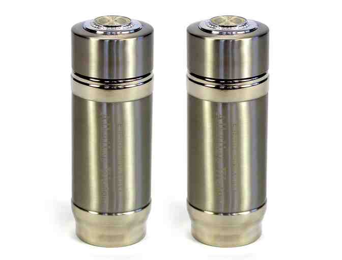 2 Silver Alkaline Energy Flask Ionizer Water Bottles with Cases