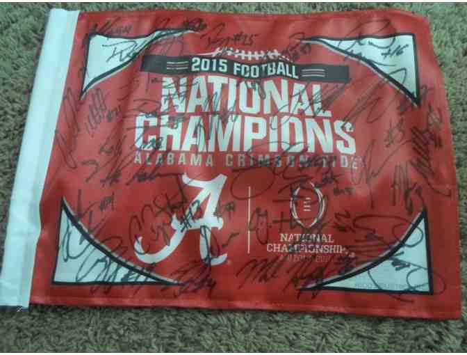 2015 University of Alabama Football Signed Flag