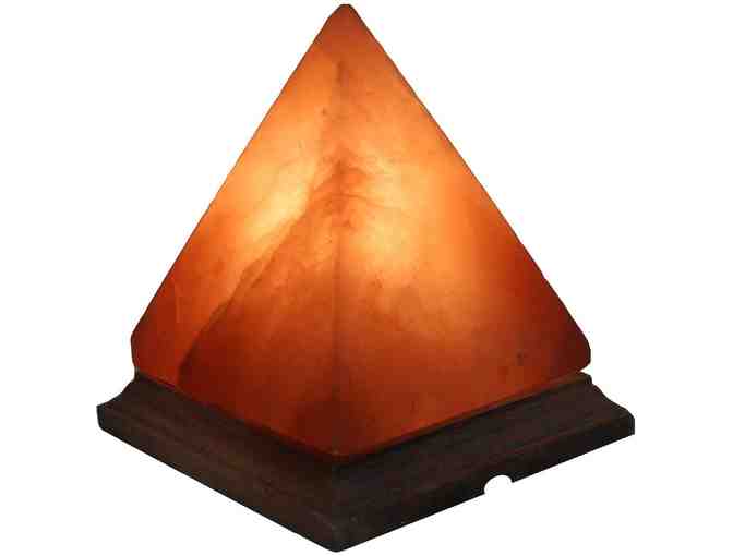7-Inch Himalayan Pyramid Salt Lamp Natural Crystal Rock + Himalayan Salt Slab for Grilling