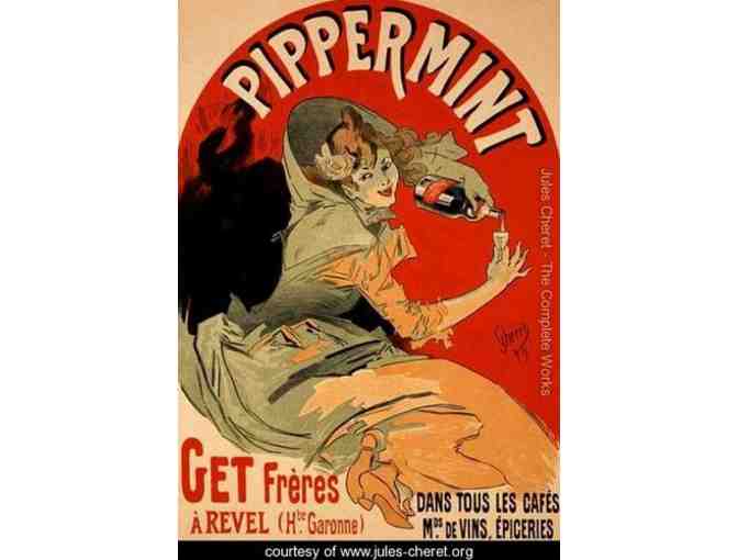 Framed Reproduction of a poster advertising 'Pippermint', 1899