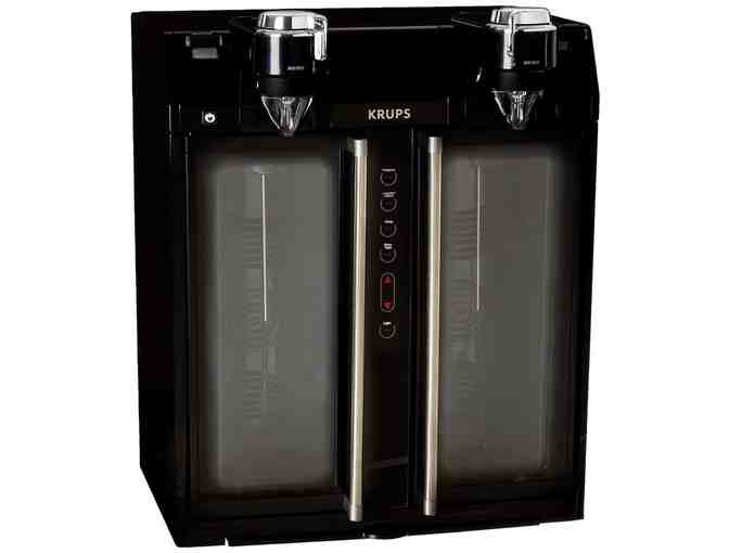 NIB KRUPS JC200850 Wine Aerator and Dispenser, 2-Bottle, Black