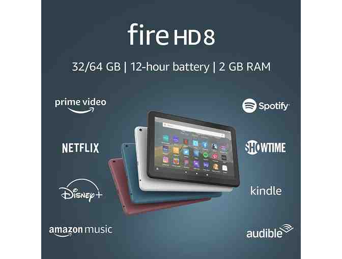 Fire HD 8 tablet, 8" HD display, 32 GB, latest model (2020 release), designed for portable - Photo 1