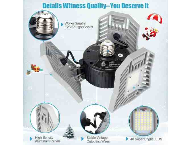 Garage Lights Led Deformable Garage Light Ceiling LED 60W 6000Lumen