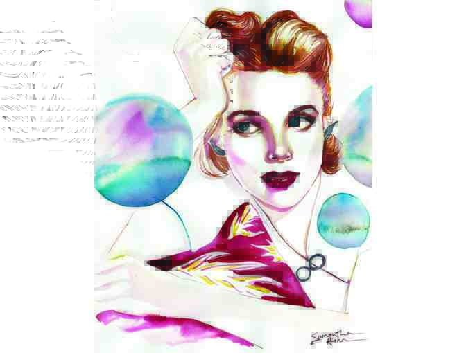 Judy Garland watercolor by SAMANTHA HAHN