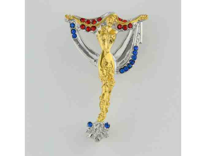 *ERTE!! From the Father of ART DECO:  Initial 'T' Pendant/Brooch!