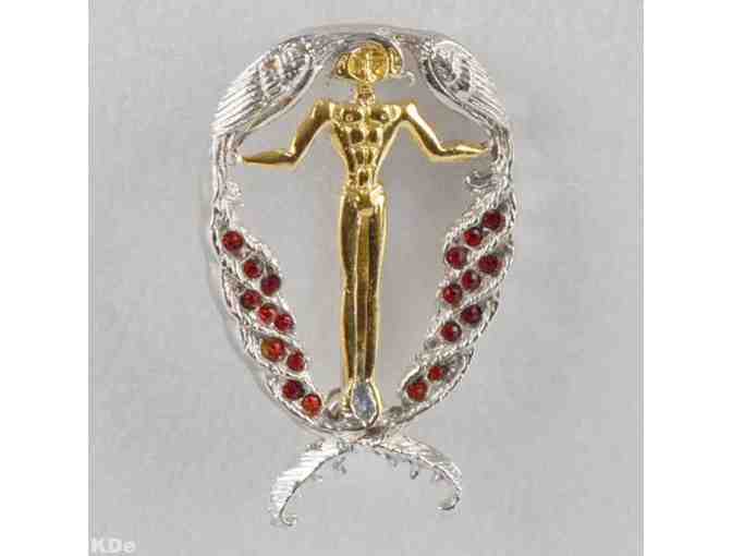 1 ERTE!!  From the 'Father Of Art Deco'!  Collectible ART TO WEAR!  'Q' Pendant/Brooch