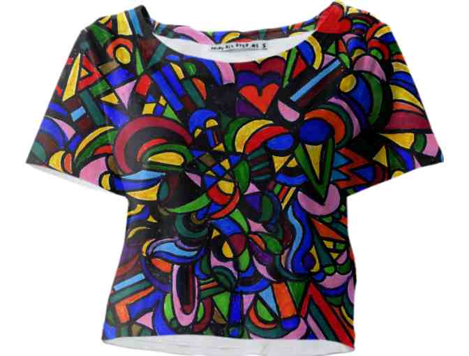 'THE SHAPE OF THINGS' BY WBK: 100% COTTON JERSEY ART CROP TEE!