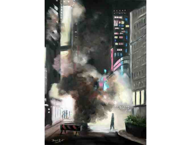 'SMOKE IN THE CITY/JAPAN' by Derek Rutt!  Limited Edition Canvas: 20x40'