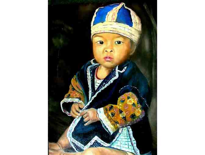 'Hill Tribe Baby in Normal Everyday Clothes' by Artist Derek Rutt