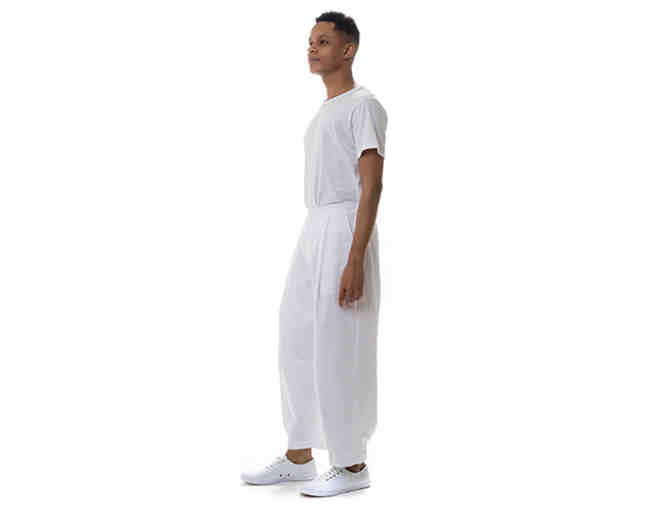 'BLACK AND WHITE' by WBK: UNISEX! 100% Cotton! Relaxed Pant