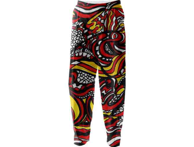 'JUMP INTO MY FIRE' BY WBK: 100% COTTON, UNISEX RELAXED ART PANT!