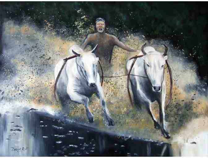 'Racing On The Paddy Fields' by Artist Derek Rutt