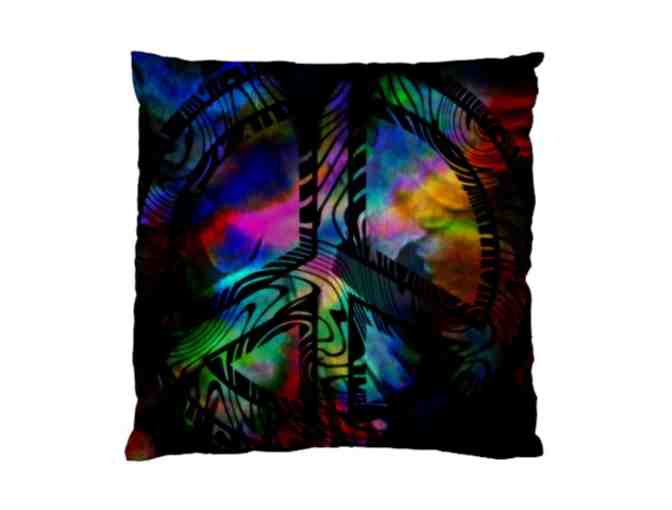 ! 2 SIDED ART DELUXE CUSHION CASE(S) + A3 GICLEE PRINT!: 'PEACE' #1 BY WBK