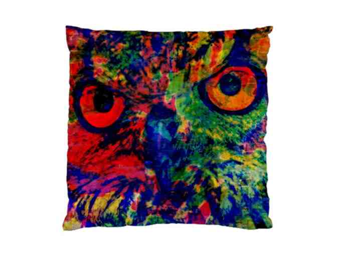 ! 2 SIDED ART DELUXE CUSHION CASE(S) +A3 GICLEE PRINT!: 'NIGHT WATCHER' BY WBK