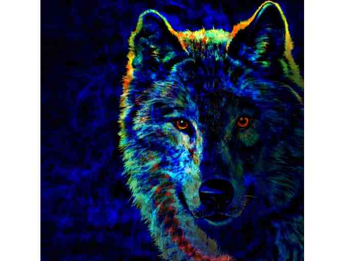 ! 2 SIDED ART DELUXE CUSHION CASE(S) + A3 GICLEE PRINT!: 'LONE WOLF' BY WBK