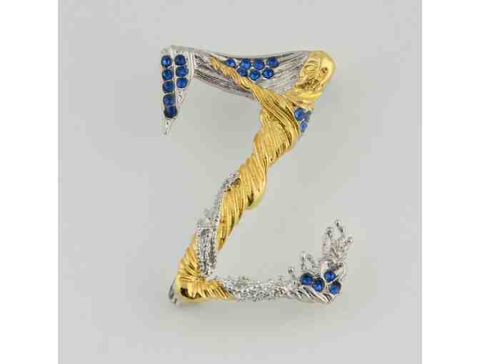 *Erte!  From the Father of ART DECO: Initial 'Z' Pendant/Brooch!