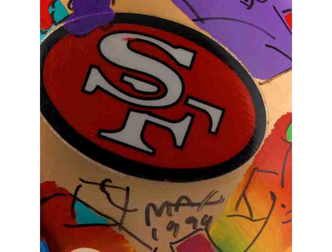 !1/KIND,  UBER COLLECTIBLE! 1994   Peter Max ORIGINAL PAINTING,  NFL Lic. SF 49ers HELMET!