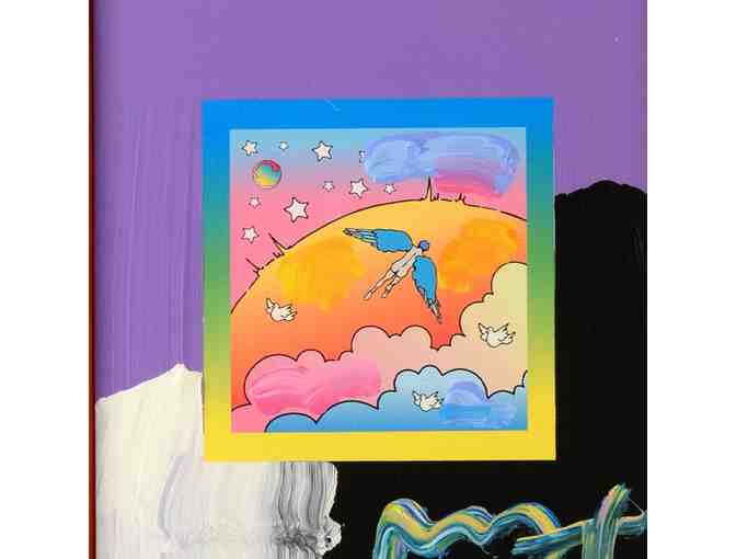 'ANGEL WITH CLOUDS' ORIGINAL WORK BY PETER MAX!:  UBER COLLECTIBLE!!