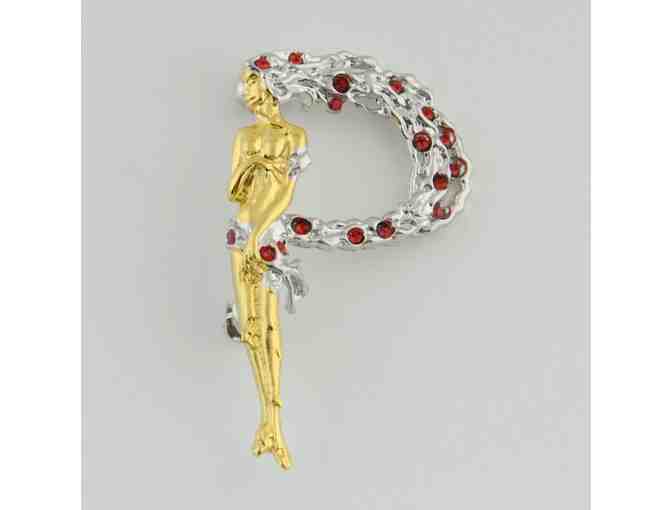 *ERTE! From the Father of Art Deco:  'P' initial Pendant/Brooch