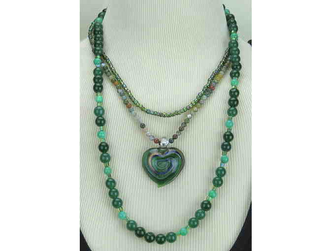 Jade and Jasper featured! 1/KIND  NECKLACE #255 & 256 ENSEMBLE: 2 NECKLACES, 3 LOOKS!