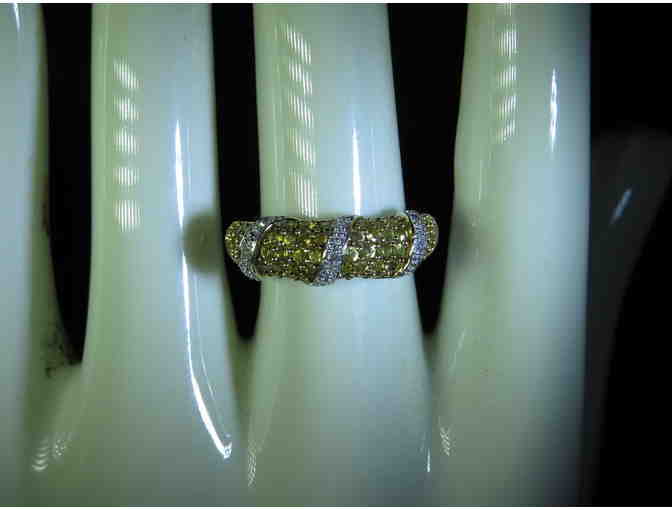 #32:  Yellow Sapphire and Diamond Ring