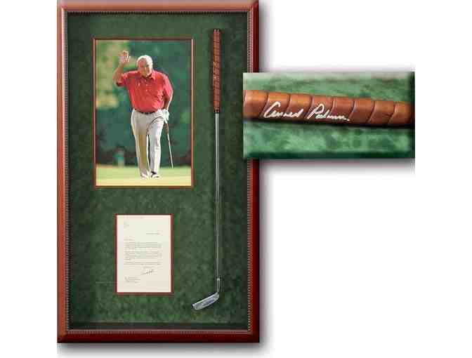 Arnold Palmer Hand Signed Putter Shadowbox with Personalized Letter!