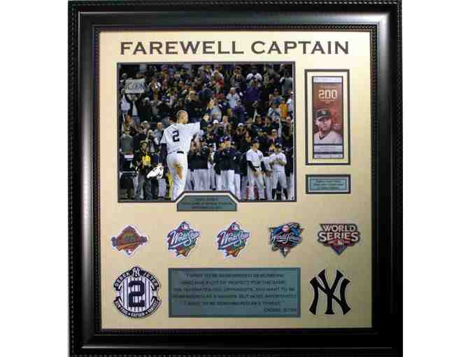 Derek Jeter 'Farewell Captain' World Series Patches Collage
