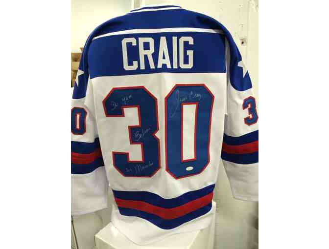 Jim Craig Hand Signed 'Do You Believe In Miracles' 1980 Olympic Hockey Jersey