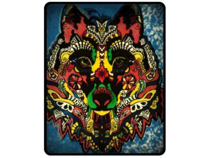 'Tribal Wolf': Custom Made ART Blanket!