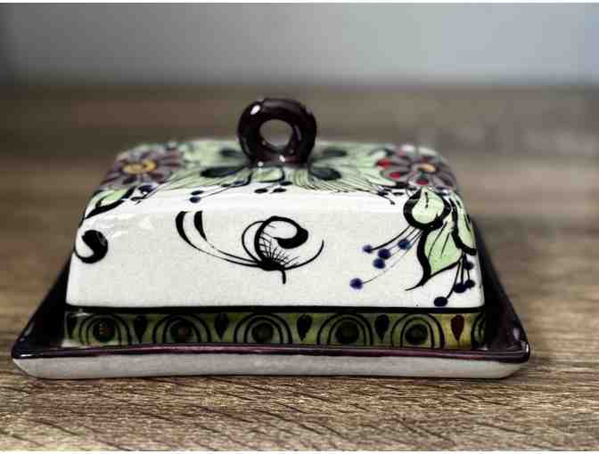 Hand-Painted Guatemalan Butter Dish - Santa Catarina Palopo
