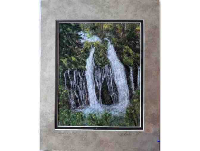 Burney Falls Felted Picture by Marion Lauter