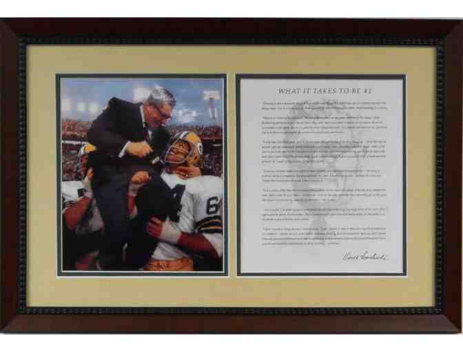 Vince Lombardi 'What it Takes to Be #1' Speech & Photograph