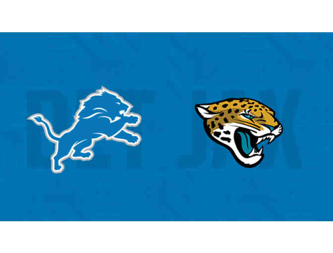 Two Tickets: Detroit Lions vs. Jacksonville Jaguars Lower Sideline (Aisle Seats)