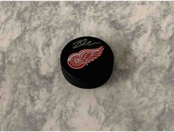 Autographed Detroit Red Wings Flip Zadina Hockey Puck