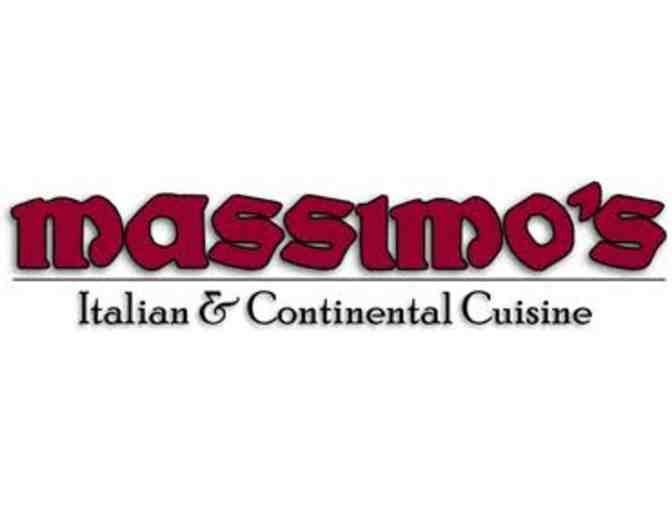 $75 Gift Certificate for Dinner for 2 at Massimo's