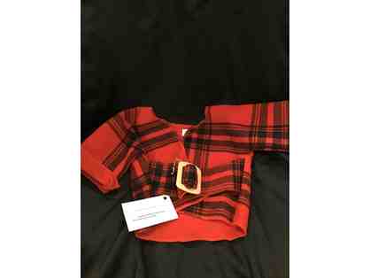 Sweet Belted Plaid Baby Jacket