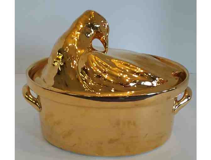 Hall China Ovenproof Golden Glo Bird Casserole