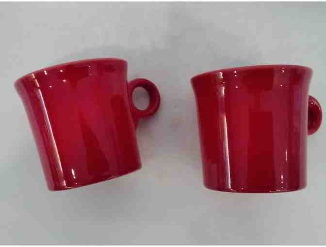 Fiestaware Scarlet Cups and Plates