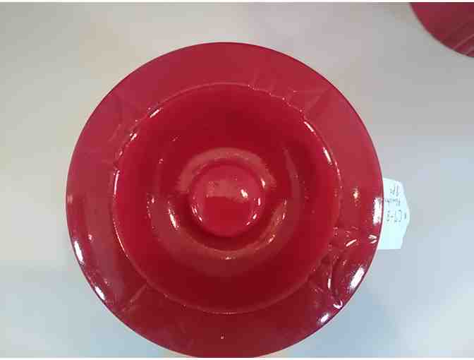 Hall China Radiance Canister Set in Chinese Red