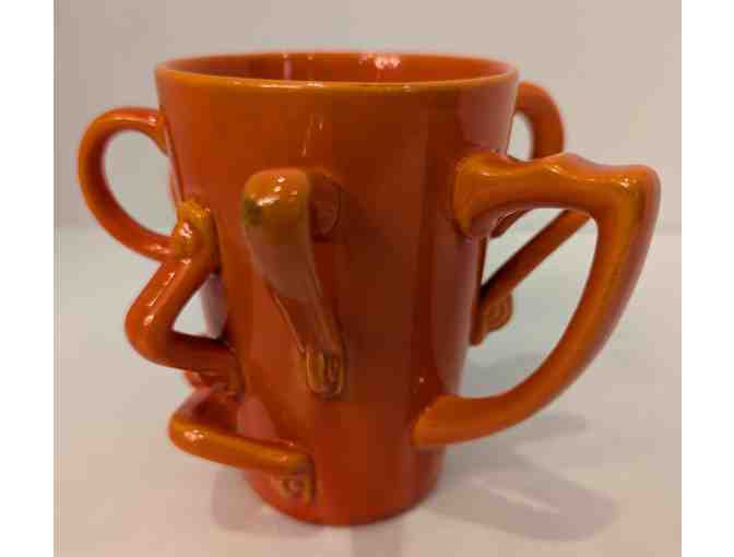 Homer Laughlin Fiesta Vintage Red Cup Unique with Handles