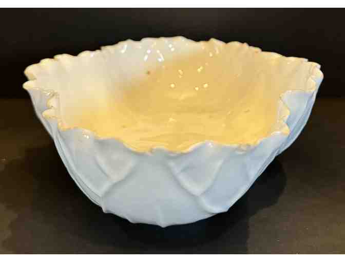 Lotus Ware White Footed Bowl