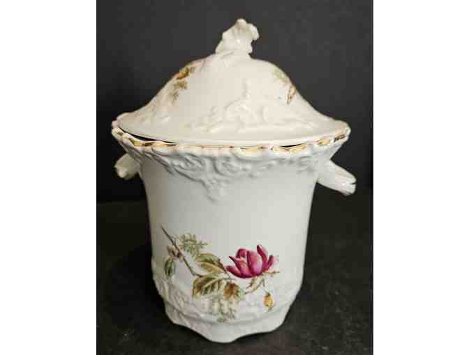 National China Co Rose Biscuit Jar 1899-1911